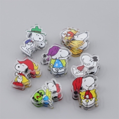 12 Styles 4CM Snoopy Cute Acrylic Photo Clip Multi-Functional Anime PP Clip