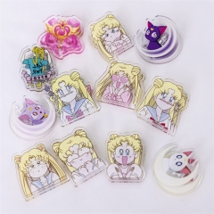 17 Styles 4CM Pretty Soldier Sailor Moon Cute Acrylic Photo Clip Multi-Functional Anime PP Clip