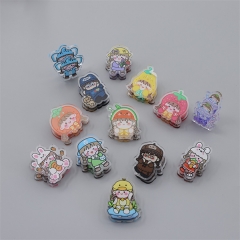30 Styles 4CM Girls Cute Acrylic Photo Clip Multi-Functional Anime PP Clip