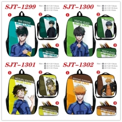 7 Styles Blue Lock Cartoon Anime Backpack Bag+Lunch Bag+Pencil Bag