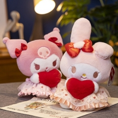20-25CM 4 Styles Original Sanrio Hello Kitty Kuromi Cinnamoroll Cartoon Soft Anime Plush Toy Doll