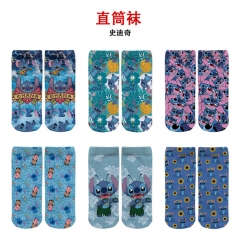 史迪仔 精品动漫全彩直筒袜