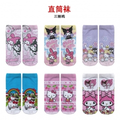 三丽鸥 精品动漫全彩直筒袜