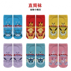 宝可梦 精品动漫全彩直筒袜