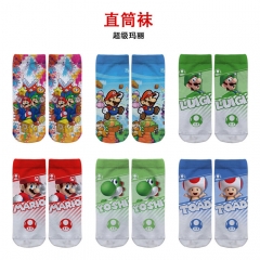 超级玛丽奥 精品动漫全彩直筒袜