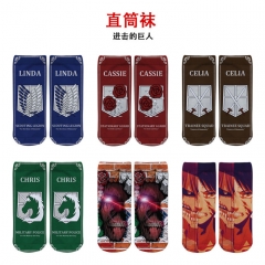 进击的巨人 精品动漫全彩直筒袜