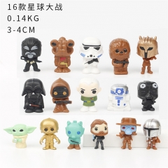 4cm16款星球大战公仔摆件手办公仔袋装145g