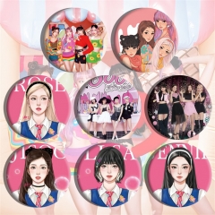 BLACKPINK-1B  8个一套 精品动漫马口铁徽章胸章