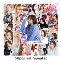 50张Twice涂鸦贴纸 个性韩国女团贴纸DIY笔记本电脑行 李箱贴纸