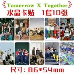 Tomorrow X Together水晶卡贴 1套10张 韩国男团TXT周边明星贴纸