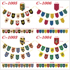 4 Styles Harry Potter Cartoon Decoration Anime Flag