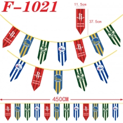 4 Styles Physical Education Cartoon Decoration Anime Flag