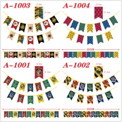 4 Styles Harry Potter Cartoon Decoration Anime Flag