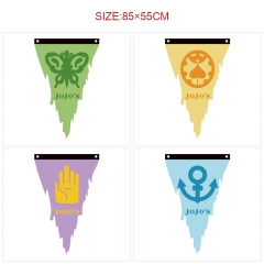 5 Styles 85*55CM JoJo's Bizarre Adventure Cartoon Decoration Dilapidated Anime Flag