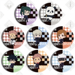 8PCS/SET Jujutsu Kaisen Anime Alloy Badge Brooch