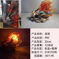( 带电)火影忍者 夜凯对战斑 手办 高21cm 重999g 尺寸36.5*20.5*16.5cm 一箱24个
