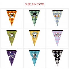 10 Styles 85*55CM One Piece Cartoon Decoration Dilapidated Anime Flag