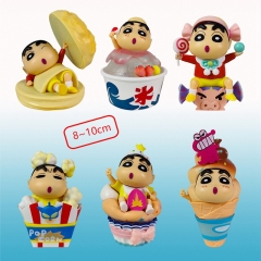 6款蜡笔小新点心时间公仔一套