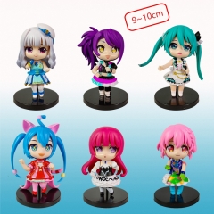 3代6款初音黑底板公仔一套