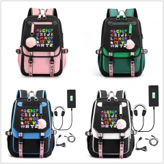 5 Styles Alphabet Lore Cartoon Character Anime Backpack Bag