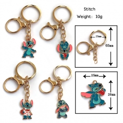10 Styles Lilo & Stitch Cartoon Pendant Character Anime Keychain