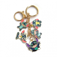 2 Styles Lilo & Stitch Cartoon Pendant Character Anime Keychain