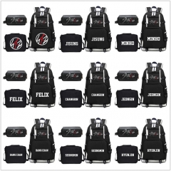 11 Styles K-POP Stray Kids Cartoon Character Anime Backpack Bag SET