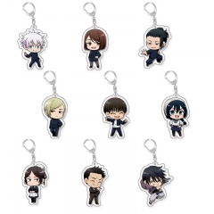 9 Styles Jujutsu Kaisen Cartoon Acrylic Anime Keychain