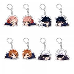 8 Styles Jujutsu Kaisen Cartoon Acrylic Anime Keychain