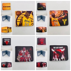 6 Styles NBA Star Kobe Bryant/Michael Jordan/LeBron James Cartoon Pattern Anime Wallet Purse