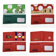 7 Styles Super Mario Bro Short Coin Purse Anime PVC Wallet
