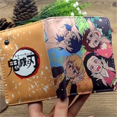 Demon Slayer: Kimetsu no Yaiba Cartoon Pattern Coin Purse PU Anime Wallet