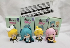 4款一套 肩靠肩 初音未来 盒蛋扭蛋 盒装手办 高约5cm 彩盒尺寸5X5X7.5cm，重约120g