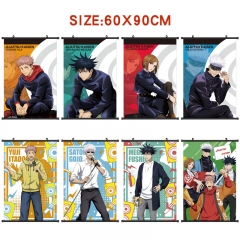 60*90CM 13 Styles Jujutsu Kaisen Wall Scroll Cartoon Pattern Decoration Anime Wallscroll