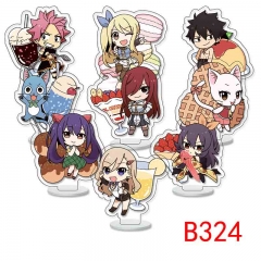 3 Styles 9PCS/SET Fairy Tail Cartoon Acrylic Anime Standing Plate