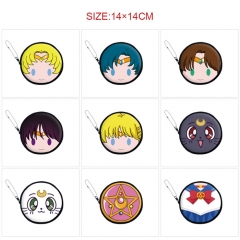 10 Styles Pretty Soldier Sailor Moon Cartoon Pattern Anime Pu Coin Pruse Wallet