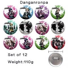 （12个一套） 弹丸论破 精品动漫马口铁徽章胸章 44MM