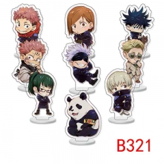2 Styles 9PCS/SET Jujutsu Kaisen Cartoon Acrylic Anime Standing Plate