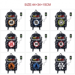 9 Styles Dragon Ball Z Cartoon Pattern Anime Backpack Bag With USB Charging Cable