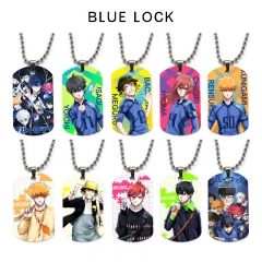 10 Styles Blue Lock Cartoon Character Decoration Anime Alloy Necklaces