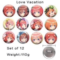 （12个一套） 五等分的新娘 精品动漫马口铁徽章胸章 44MM