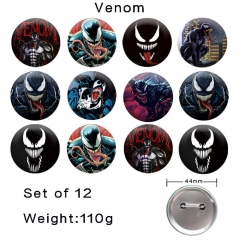 （12个一套） 毒液 精品动漫马口铁徽章胸章 44MM