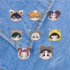 8 Styles BLUE LOCK Anime Alloy Badge Brooch