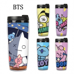 精品动漫双层隔热随手杯水壶水杯 防弹少年团