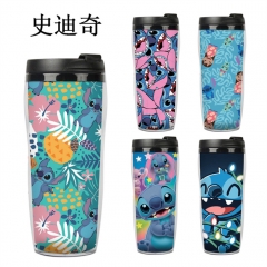 史迪仔 精品动漫双层隔热随手杯水壶水杯