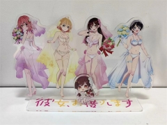 Rented Girlfriend Cartoon Acrylic Anime Standing Plates