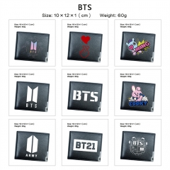 15 Styles K-POP BTS Bulletproof Boy Scouts PU Anime Short Wallet Purse