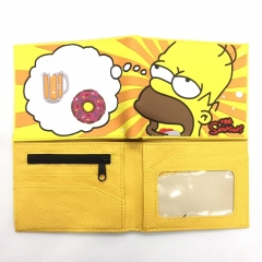 2 Styles Simpsons Cartoon Pattern Purse Anime PVC Wallet
