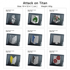 9 Styles Attack on Titan/Shingeki No Kyojin PU Anime Short Wallet Purse