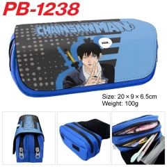 Chainsaw Man Cartoon Pencil Box Anime Pencil Bag